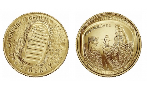Stati Uniti, 5 Dollari 2019 Apollo
